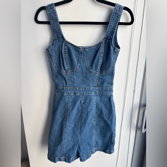Denim jean romper - Picture 1 of 2
